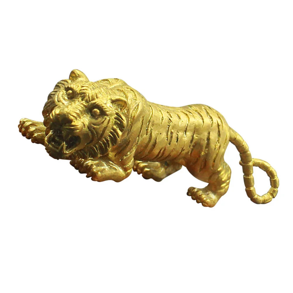 زخرفة النمر النحاسية النابضة بالحياة، مادة الدرجة العالية، ديكور المكاتب المنزلية، تمثال نمر فريد من نوعه لزينة الطاولة