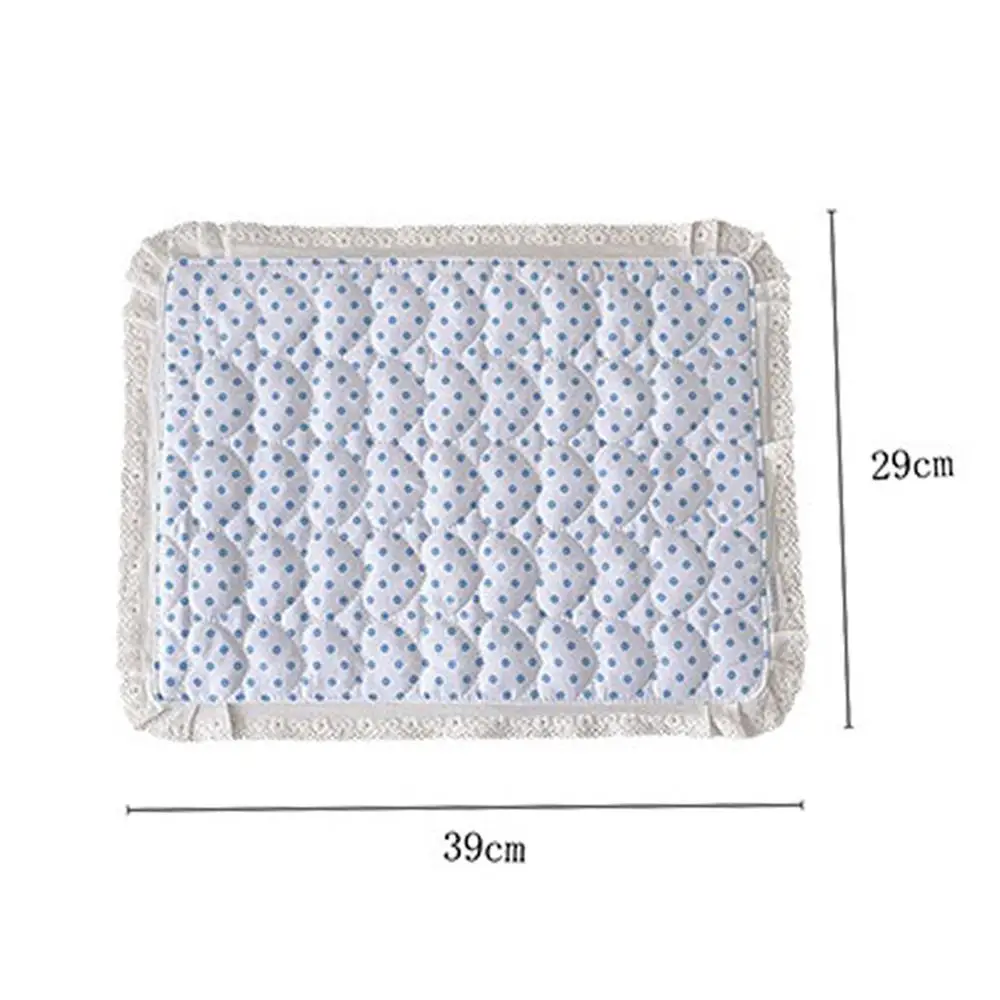 Cute Soft Lace Placemat Flounced Polka Dot Heart Tablecloth Photo Prop Square Decorative Table Mat Table Decor view 6