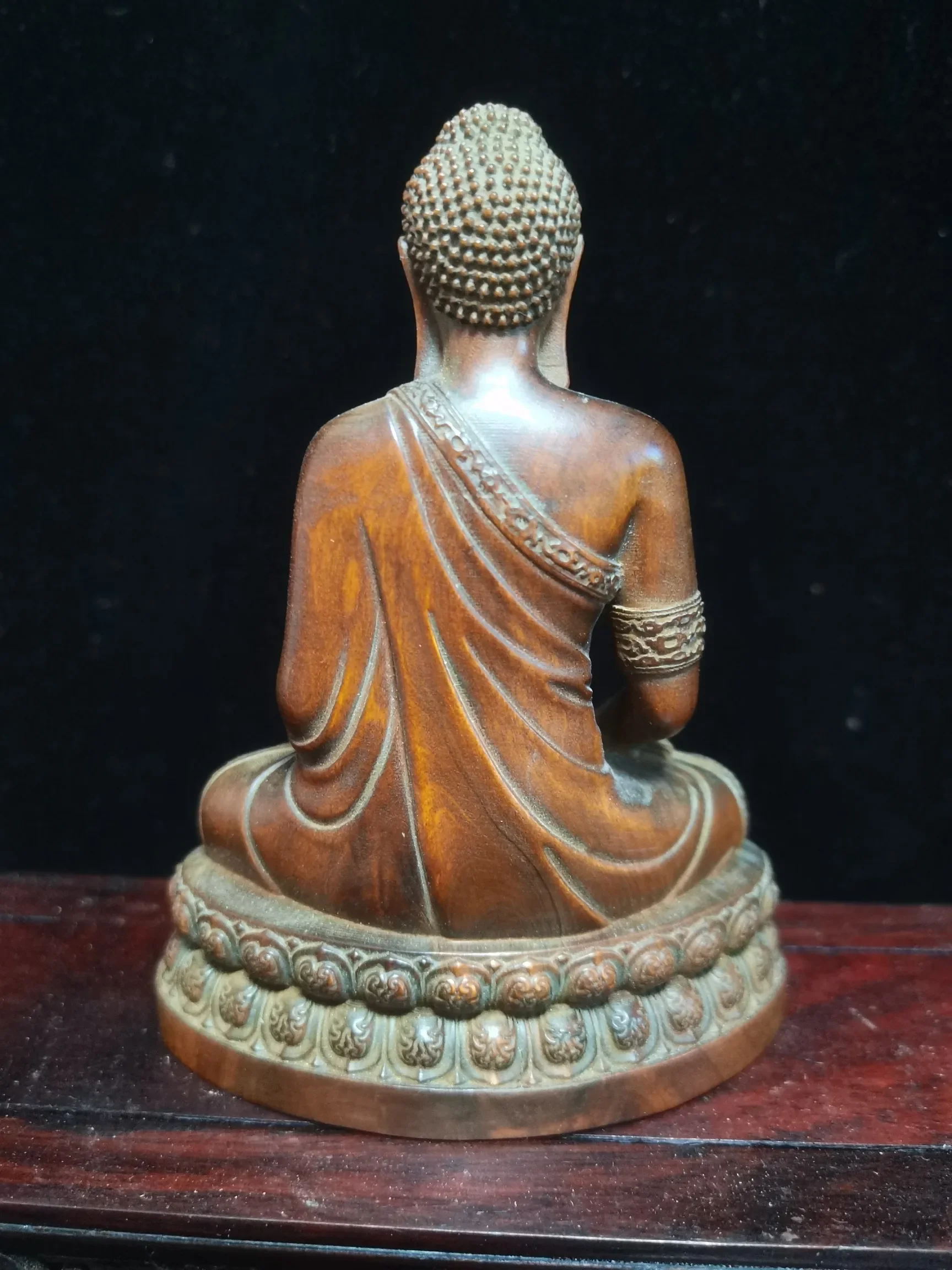 

Collect China Box-Wood Hand Carving Buddhism Shakyamuni Buddha Statue