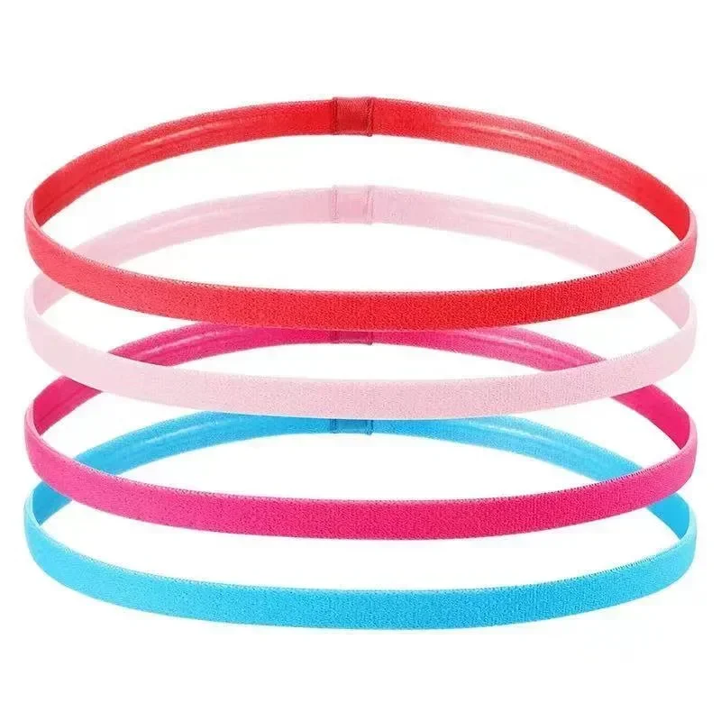 1PC Simple Unisex Sports Hairband Non-Slip Silicone Strip Sweat Guide Elastic Headbands Yoga Running Fitness Hair Accessories