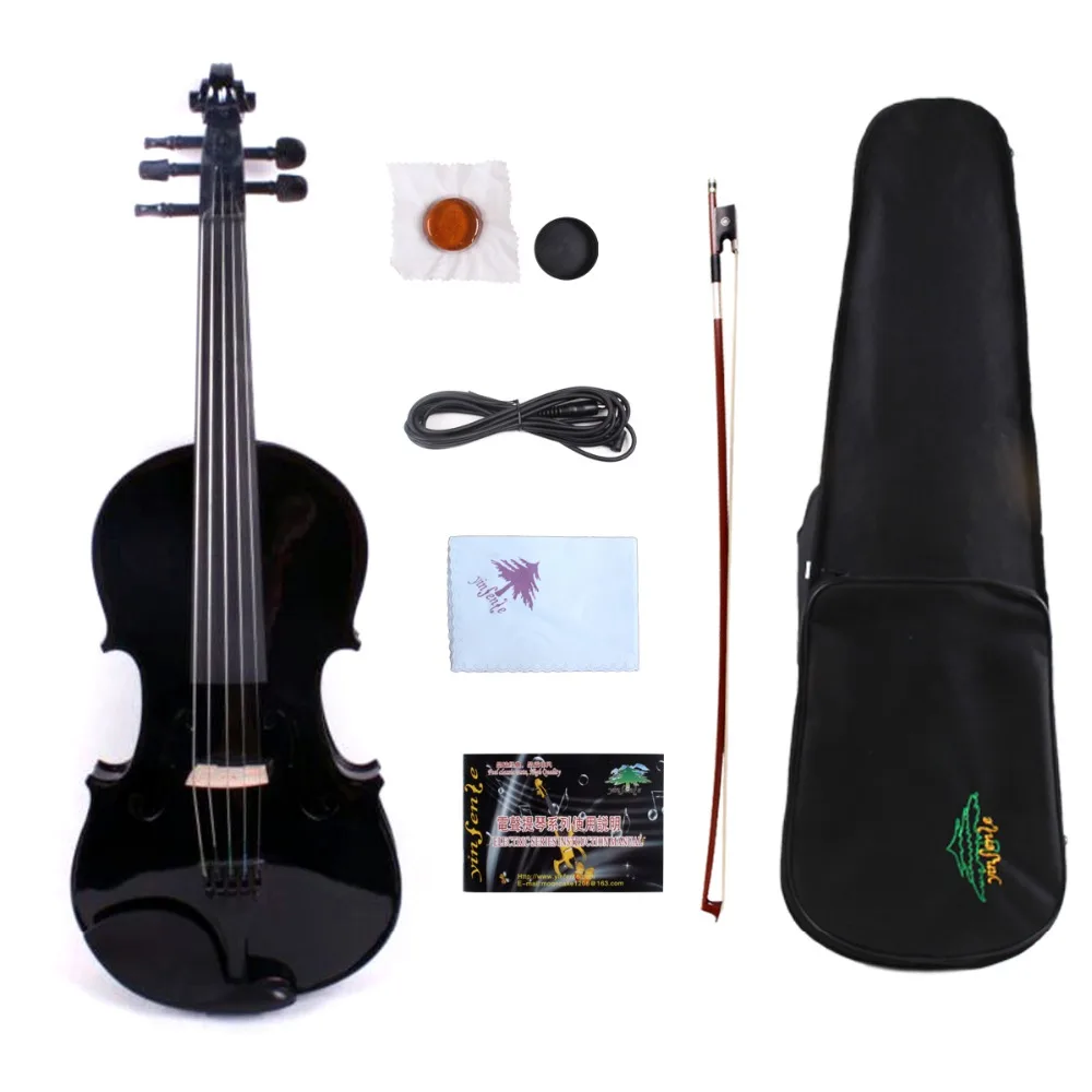 

16Inch Electric Viola 5string Viola Solid wood Professional Fiddle With Viola Case Bow Black