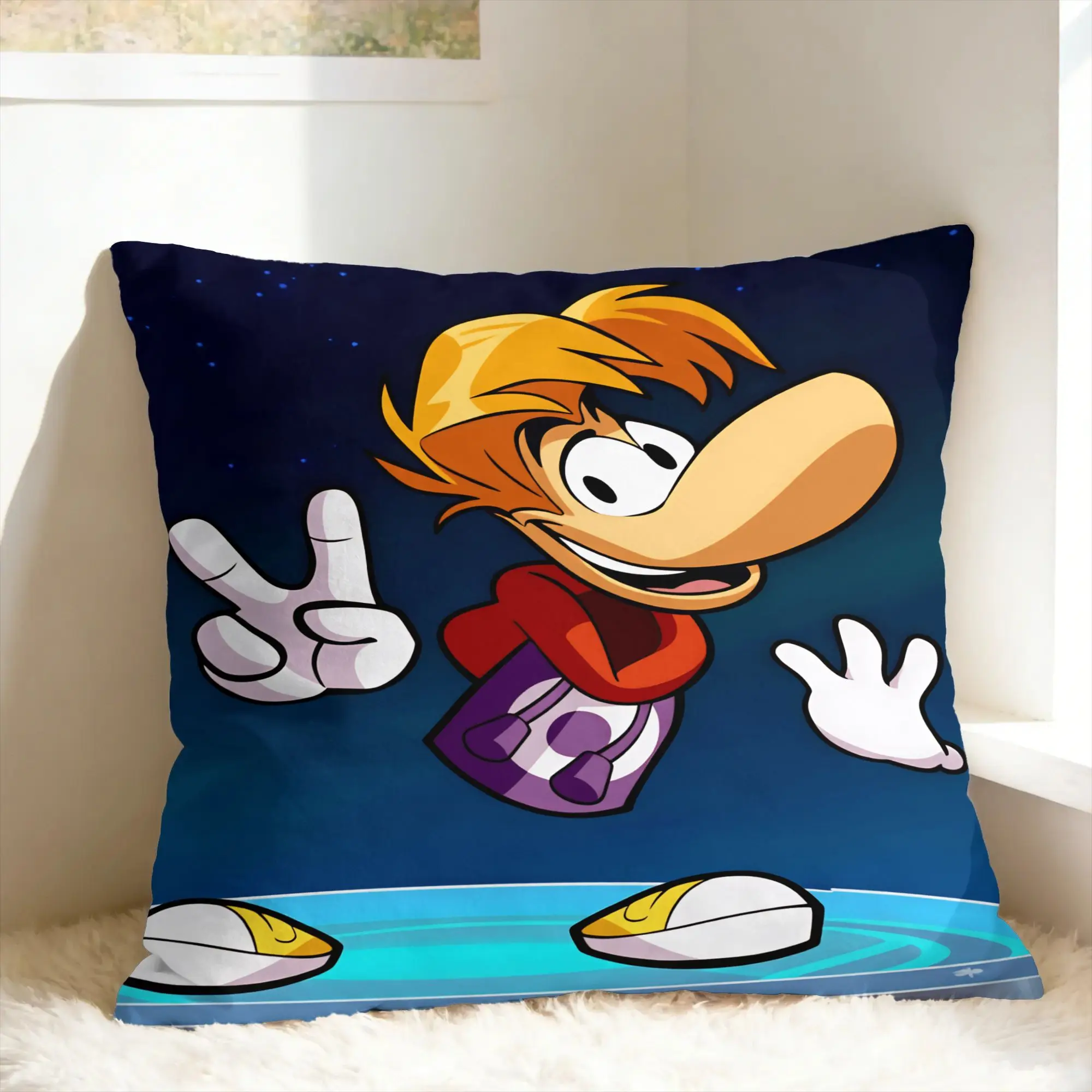 Flying fist attack Raymans Pillow Cover  Comfy Cushion Cover Morden Pillow Case For Living Room Chair