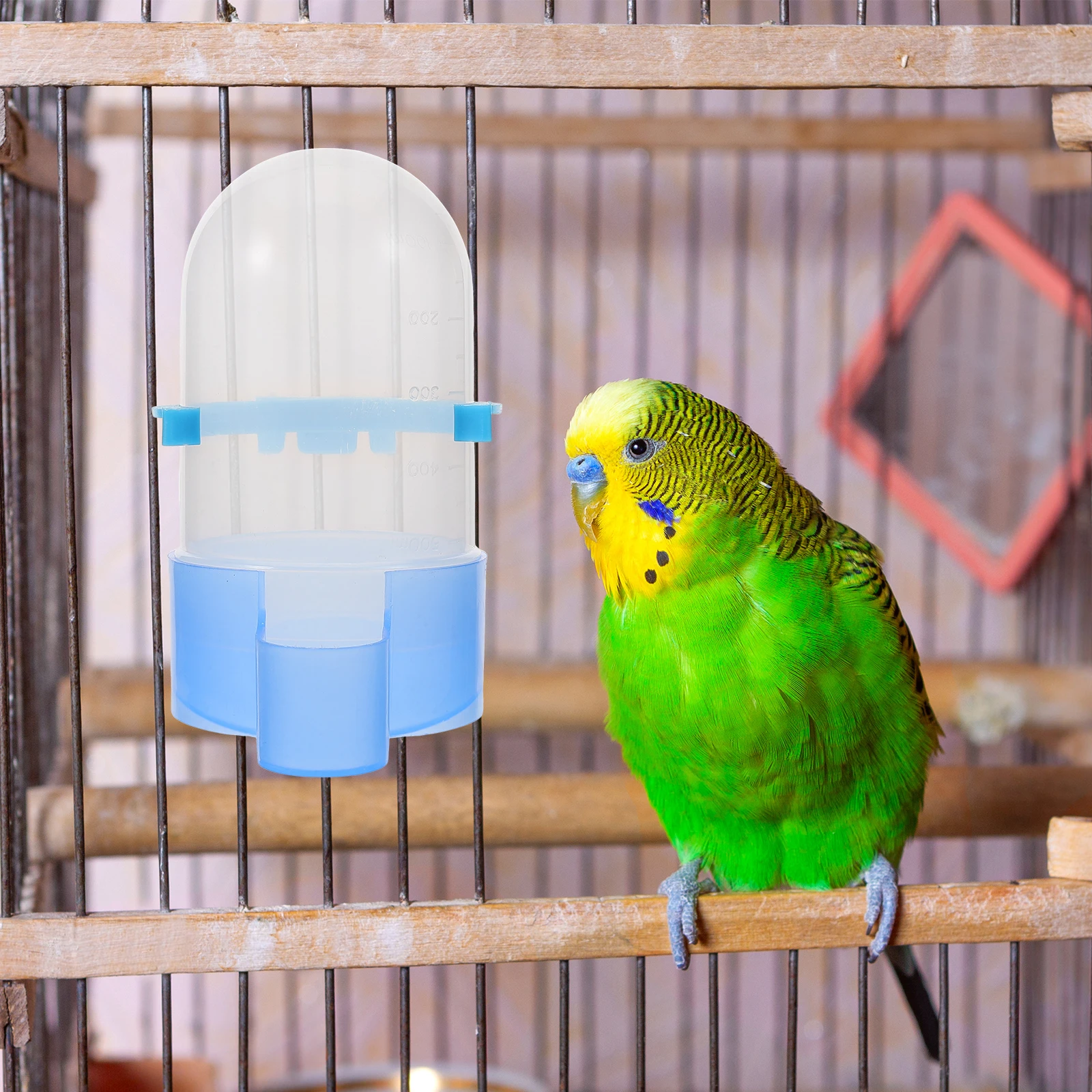 

Pet Water Fountain Bird Feeder Dispenser Automatic Parakeets Cockatiel Container Parrot Fresh Water Dual Use Durable