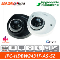 Dahua IPC-HDBW2431F-AS-S2 4MP Lite IR Fixed-focal Dome Network Camera IR30M IP67 IK10 Built in MIC & SD Card Slot
