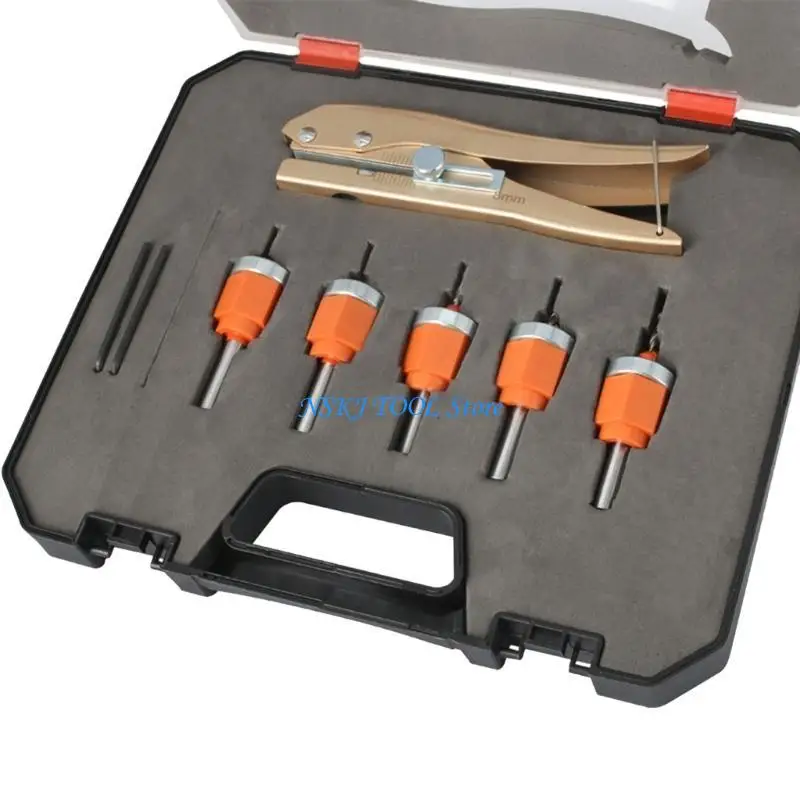 

L8RC 5/6pcs Countersink Bit Bit для древесины быстро меняется, регулируемое инструмент для бурения, пилот -столочный отверстие