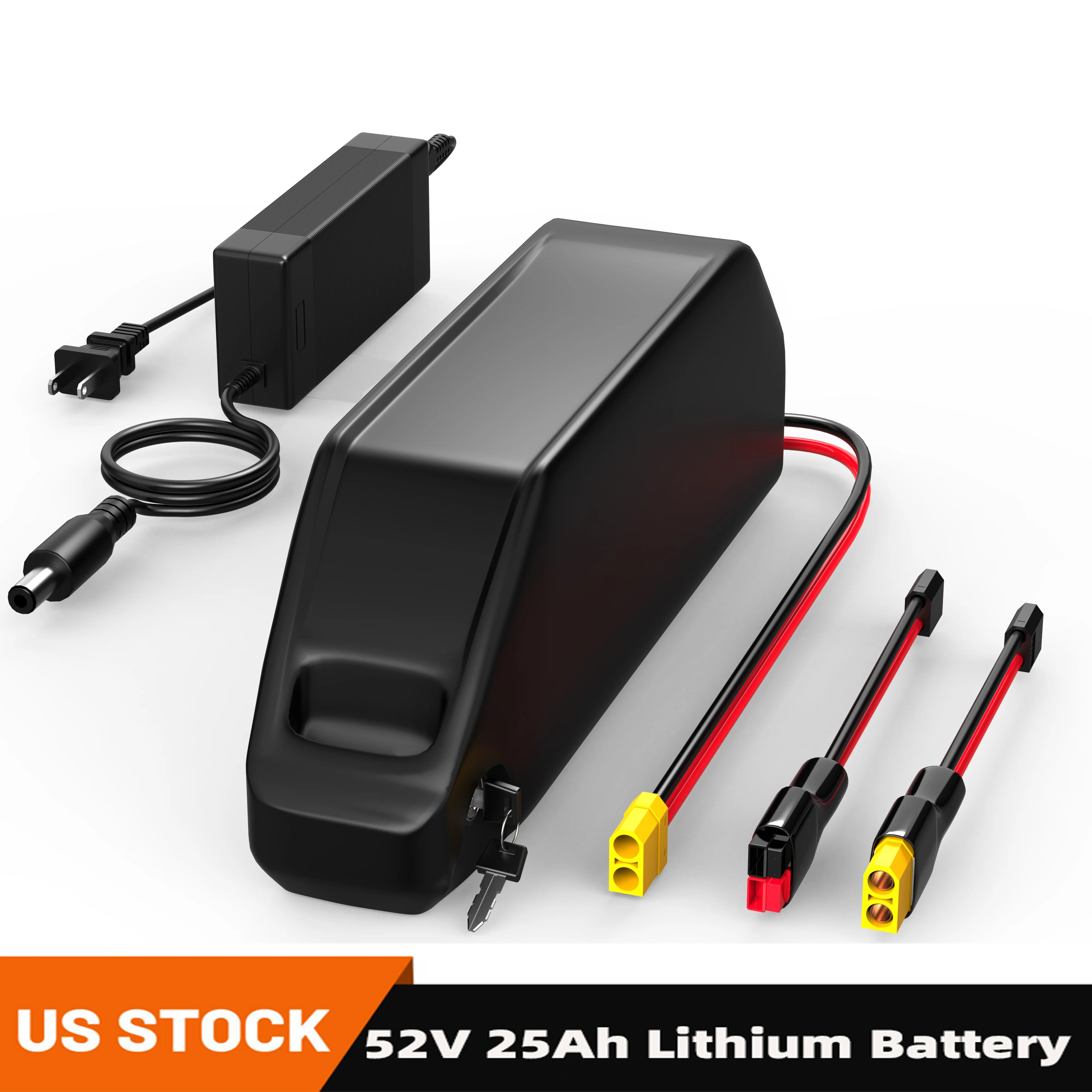 

52V 25Ah Lithium Battery for Hailong Electric EBike Bicycle with 4A Charger 1300W Motor 50A BMS
