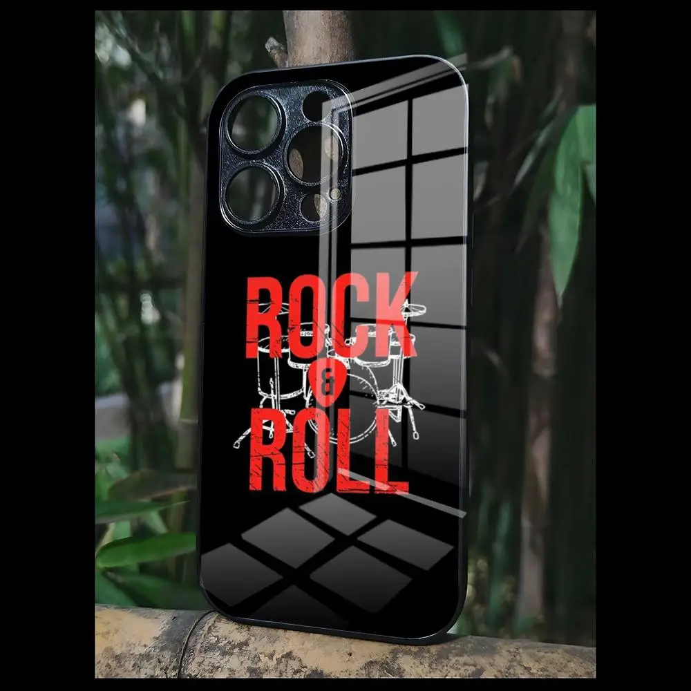 ROCK N ROLL OLD SCHOOL For OPPO A 55 54 One Plus 8T 92s A93s A94 95 8 9 7 Pro FindX3 X5PRO RENO4 RENO7 Reno4se 5F 6Z Glass Cover