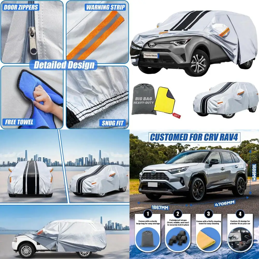 

Custom-Fit SUV Cover for Honda CR-V & Toyota RAV4 (1995-2025) - Waterproof, All-Weather Protection for Cars