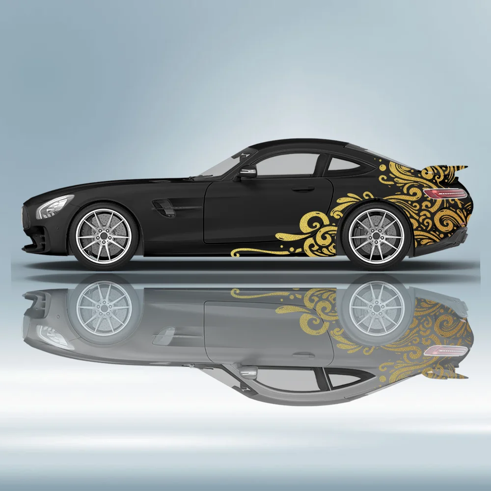 

Gorgeous Mandala Lines Car Vinyl Wraps Decal Self-adhesive PVC Sticker Suitable for Trucks SUV Decoration Auto Accessories Gift