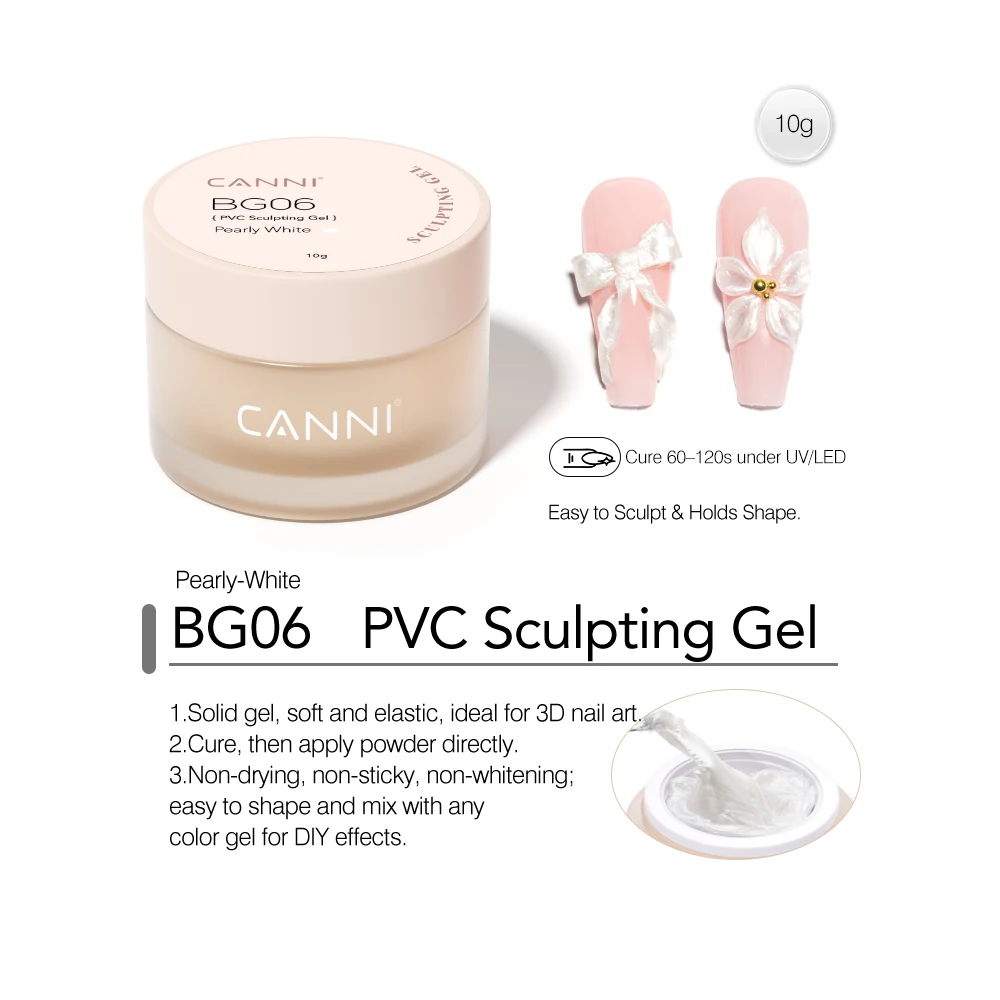 10ml CANNI Multifunktionales Gel 3D-Modelliergel TPO-frei PVC-Modelliergel Ohne Brennen UV-LED Soak-Off No-Wipe Modelliergel – Detail 12