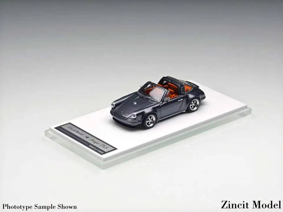 Zincit Model 1:64 Porsche 911 964 Singer Targa Convertible Alloy Diecast Model Car Collectible