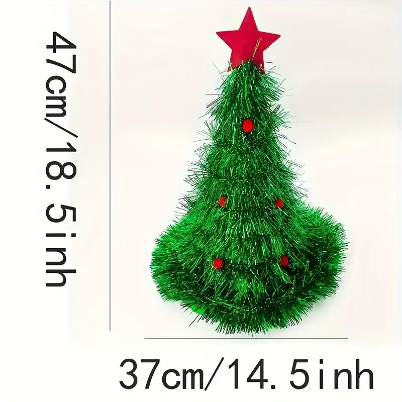 1 قطعة/3 قطعة قبعات شجرة عيد الميلاد، قبعات زينة عيد الميلاد، مناسبة لتزيين الحفلات، عيد الميلاد والهالوين #5