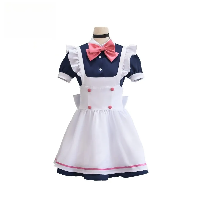 أزياء أنيمي أيأسه مومو التأثيرية أزياء خادمة كاواي فستان موحد لوليتا جيراي كي للنساء أزياء لعب الأدوار في حفلات الهالوين #4