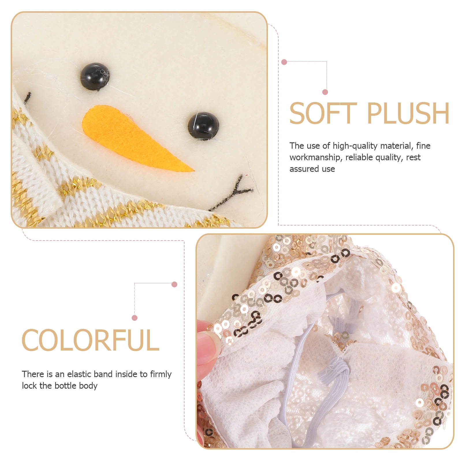 

2Pcs Christmas Bottle Covers Wine Bottle Sleeves Festive Xmas Party Decorations for Red Wine Packaging Christmas Decors