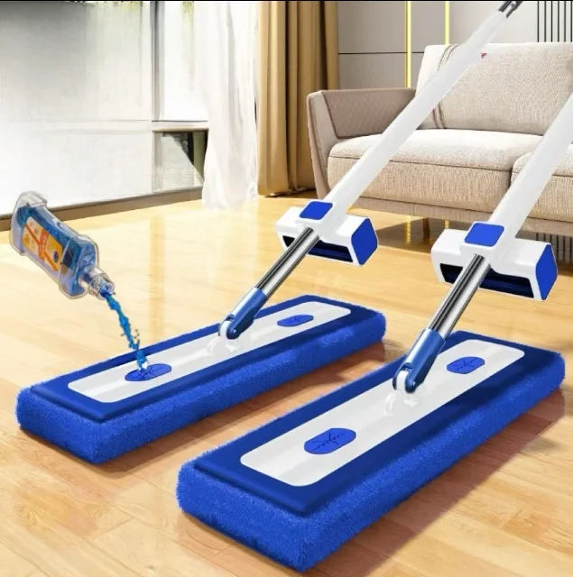 household-45cm-bread-mop-absorbent-cotton-no-hand-wash-required-flat-mop-for-floor-cleaning-home-essential-tool