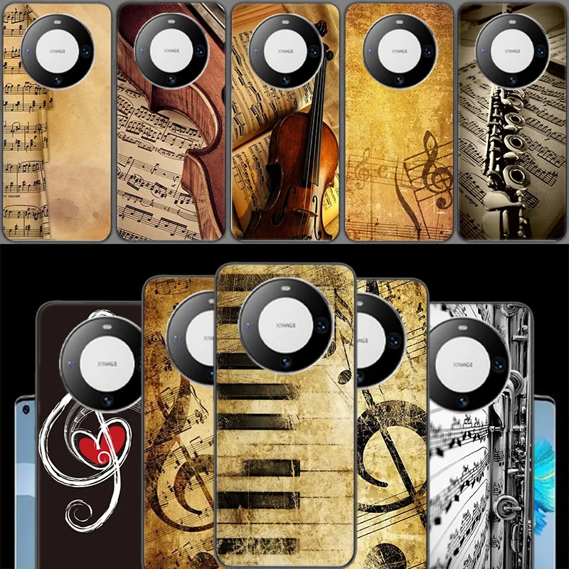 love Old Music Score Musical Phone Case For Huawei P40 Lite P50 Pro P30 P20 P10 Y5 Y6 Y7 Y9 2019  Mate 30 20 Pro 10 Lite Cover