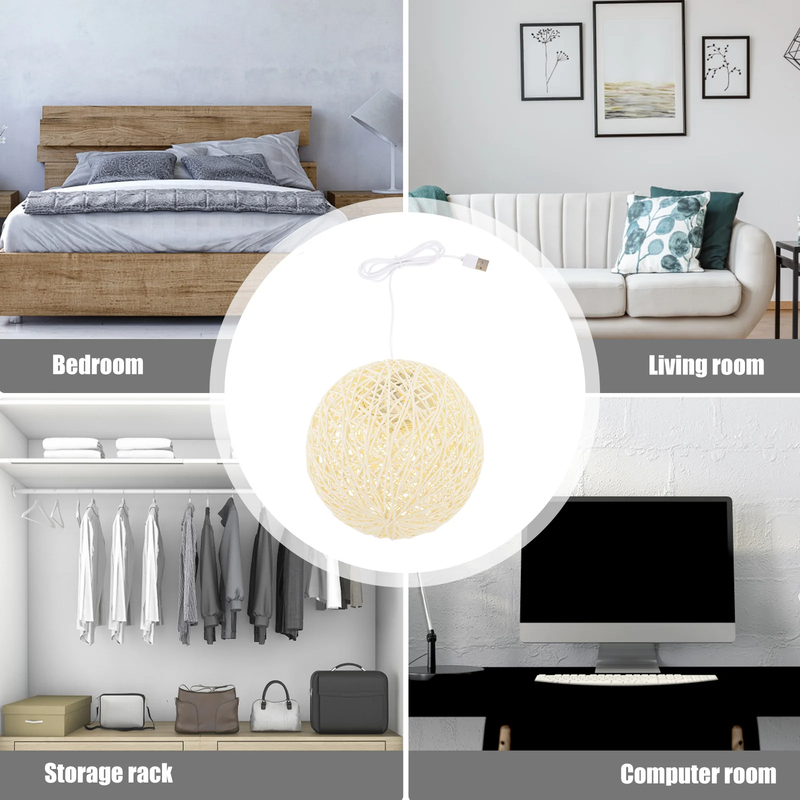 Рисунок 6 - Плетеная настольная лампа из ротанга