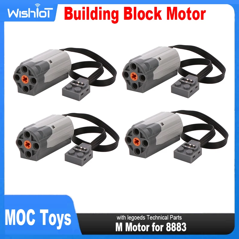 4pcs High-Tech Power Functions 8883 M Motor legoeds-compatible MOC Electric Assembled Building Blocks Accessories Car Toy