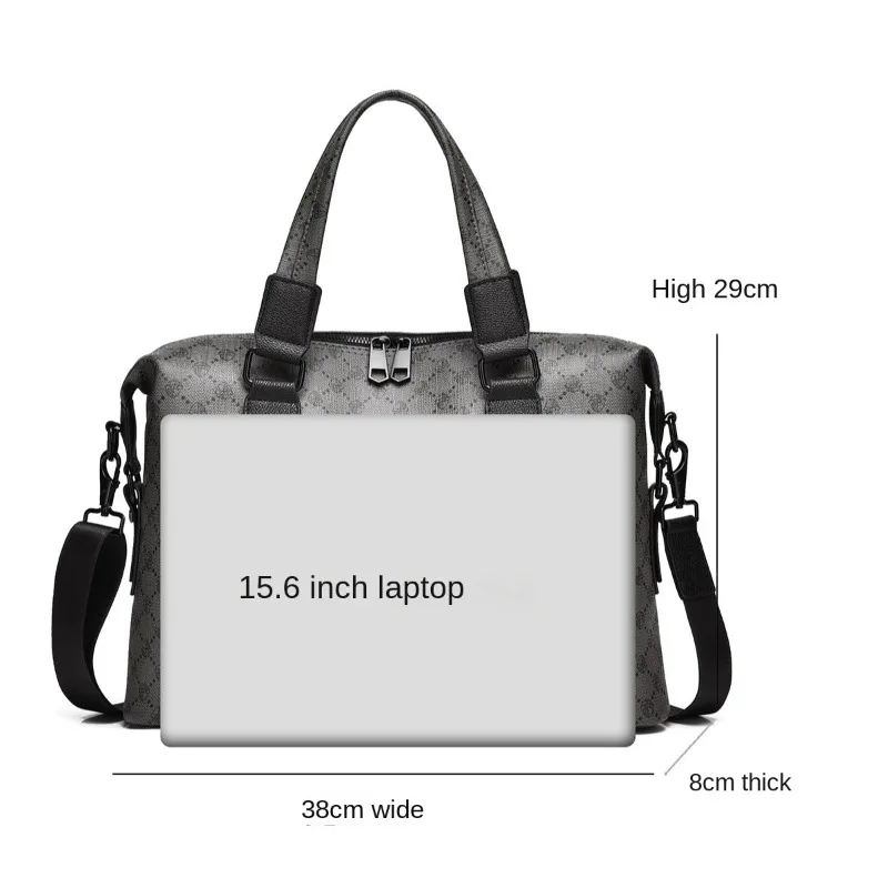 New Men\'s Handbags Briefcases Oversized Capacity Shoulder Cross-body Bag Europe and The United States Wind