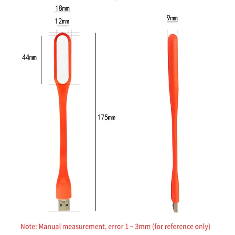 1-9 قطعة USB مصباح ليد المحمولة القراءة ضوء 5 فولت 1.2 واط مصباح USB صغير طوي البصر ضوء لبنك الطاقة الكمبيوتر المحمول المحمول