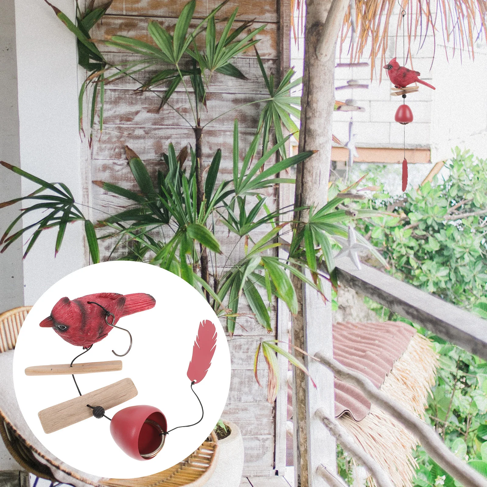 

Iron Wind Chime Resin Hanging Ornament Balcony Garden Outdoor Decorative Wind Bells Pendant Relaxing Decoration