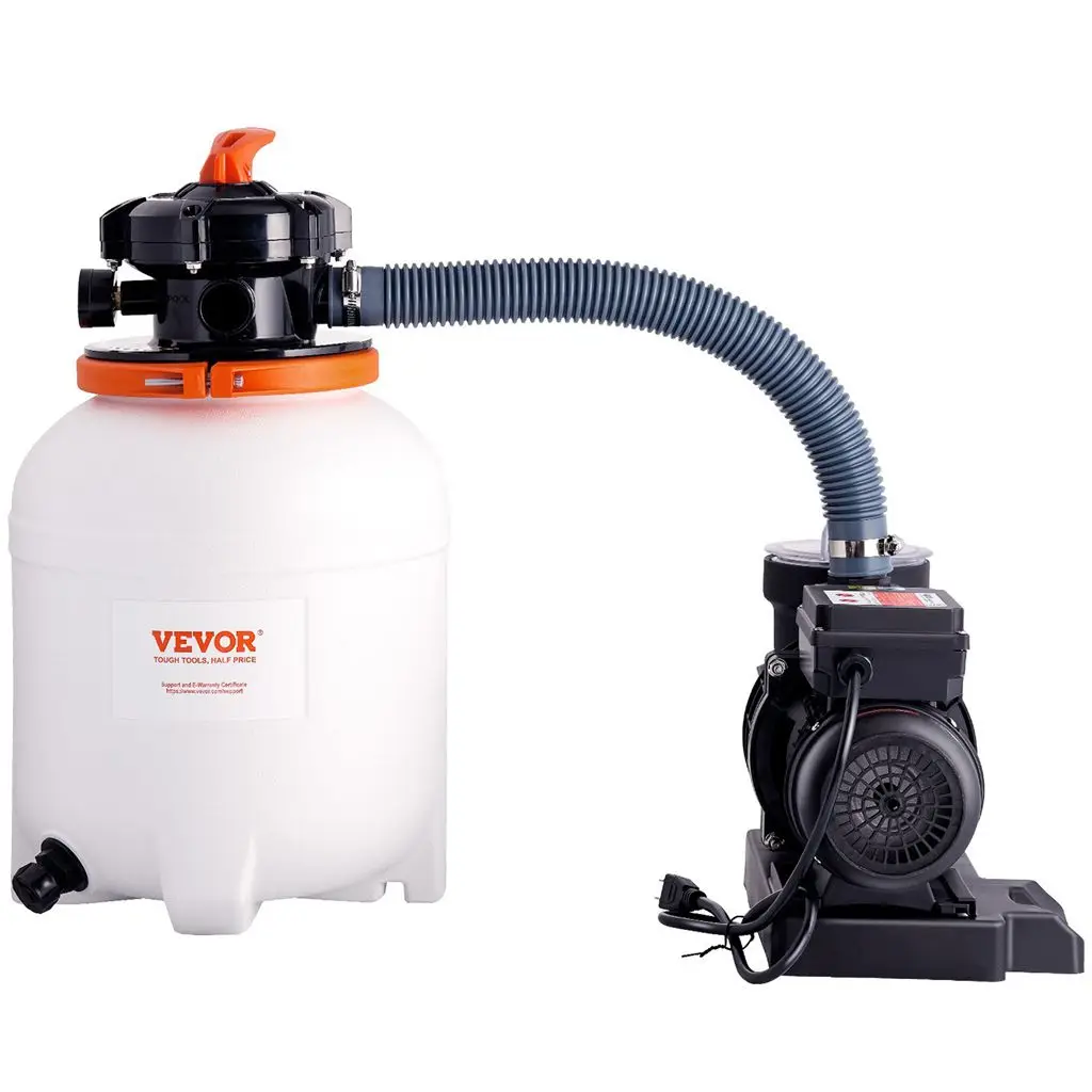 VEVOR Sand Filter Pump for Above Ground Pools, 12-inch, 3000 GPH, 1/2 HP Swimming Pool Pumps System & Filters Combo Set