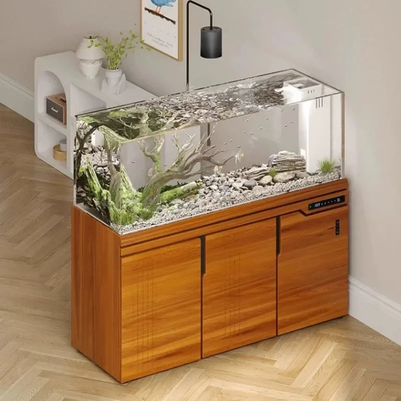 

Originality Multifunction Aquariums Fish Tanks Arowana Living Room Nordic Aquariums Simple Design Pet Products Аквариум LLAQ