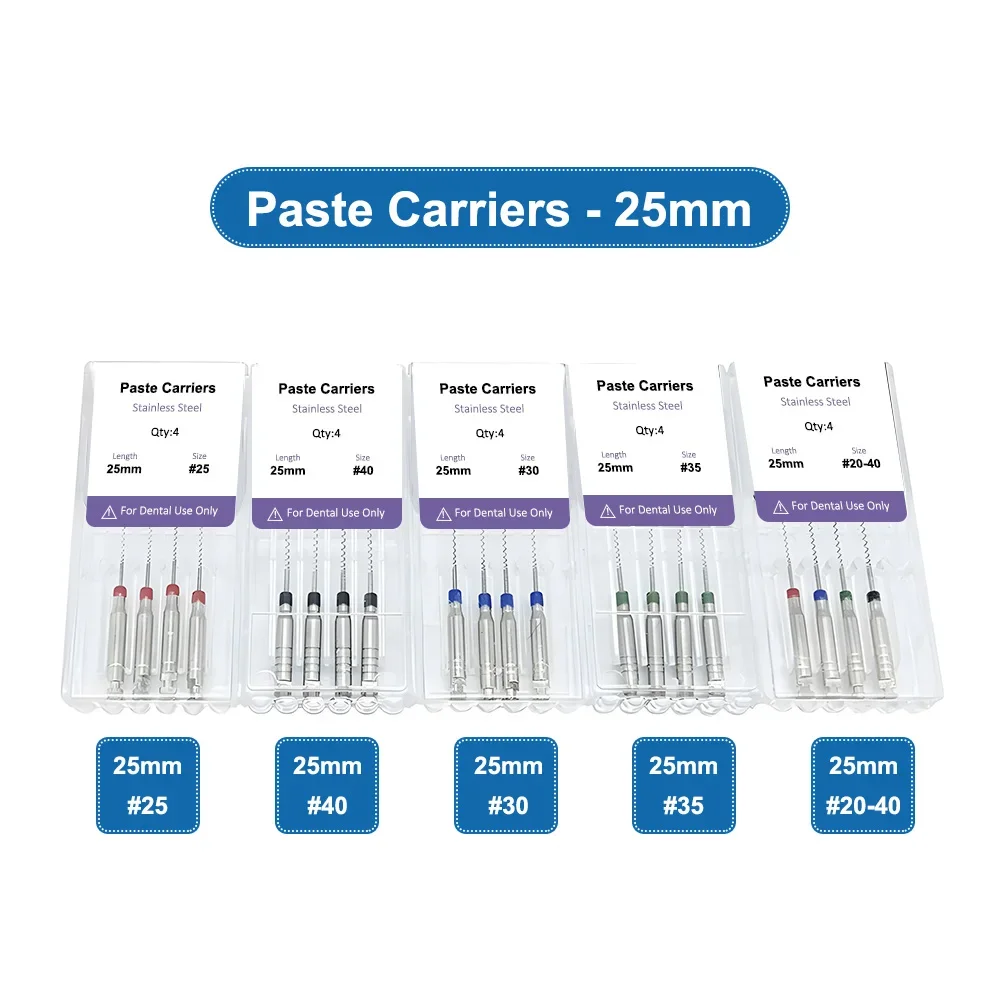 ELIJAH 4 قطعة/صندوق 21/25 مللي متر حاملات معجون لينتولو للأسنان موسعات اللبية أزيز الحفر ملفات إندو أداة مواد طبيب الأسنان