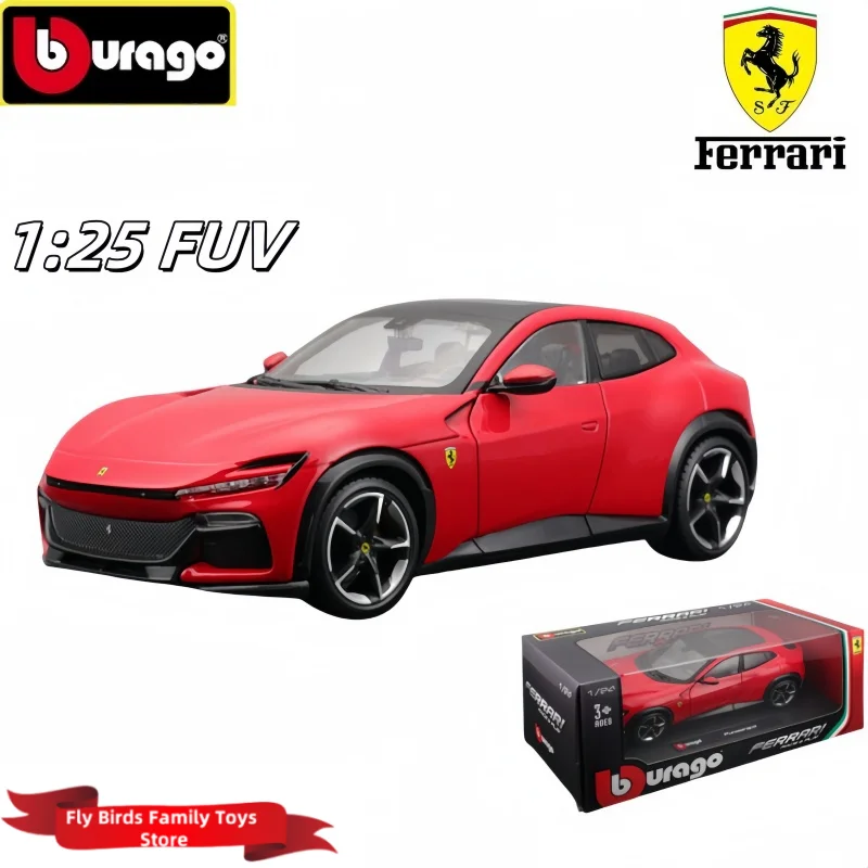 2024 Original Bburago 1:25 Ferrari PUROSANGUE SUV Cars Model Diecast Alloy Sportcar Car Model Formula Racing Toys Birthday Gifts