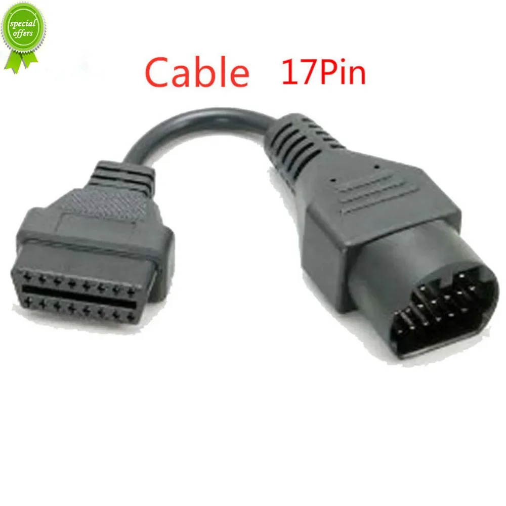 

2024 Top Quality For Ma-da 17 Pin To OBD 2 OBD II Cable 16 Pin Connector Diagnostic Tool Adapter Extension Cable