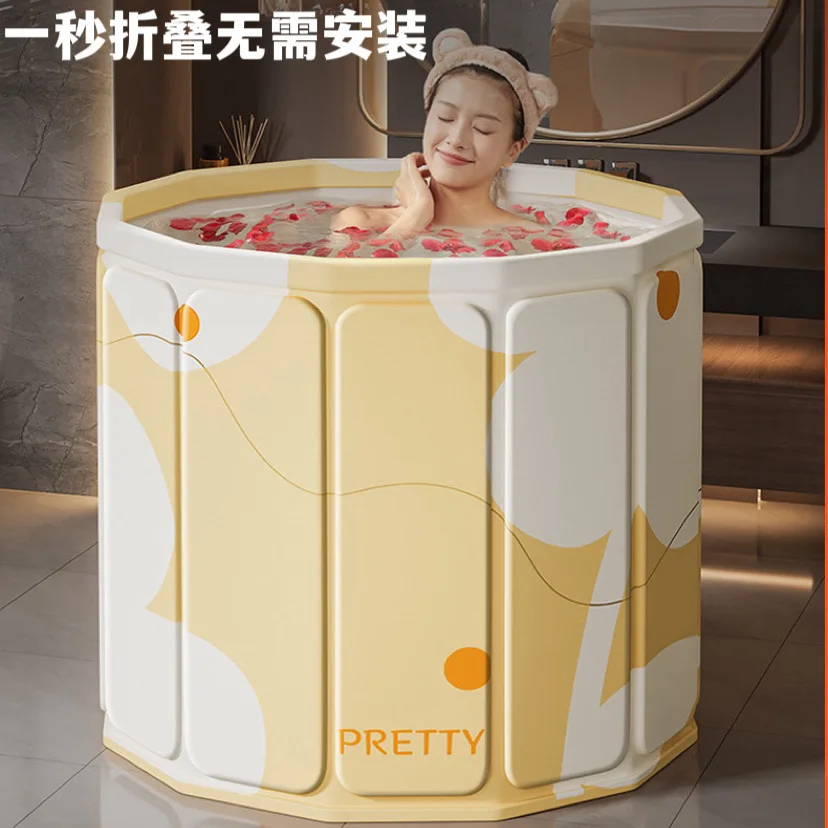 

Thickened bath bucket folding adult household adult full body bath tub children