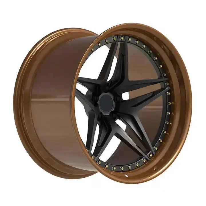 

luxury cars new design 2-piece forged wheel rims 5x120 5x112 5x1143 21 inch 5 spokes rims forged wheels Passenger Cars