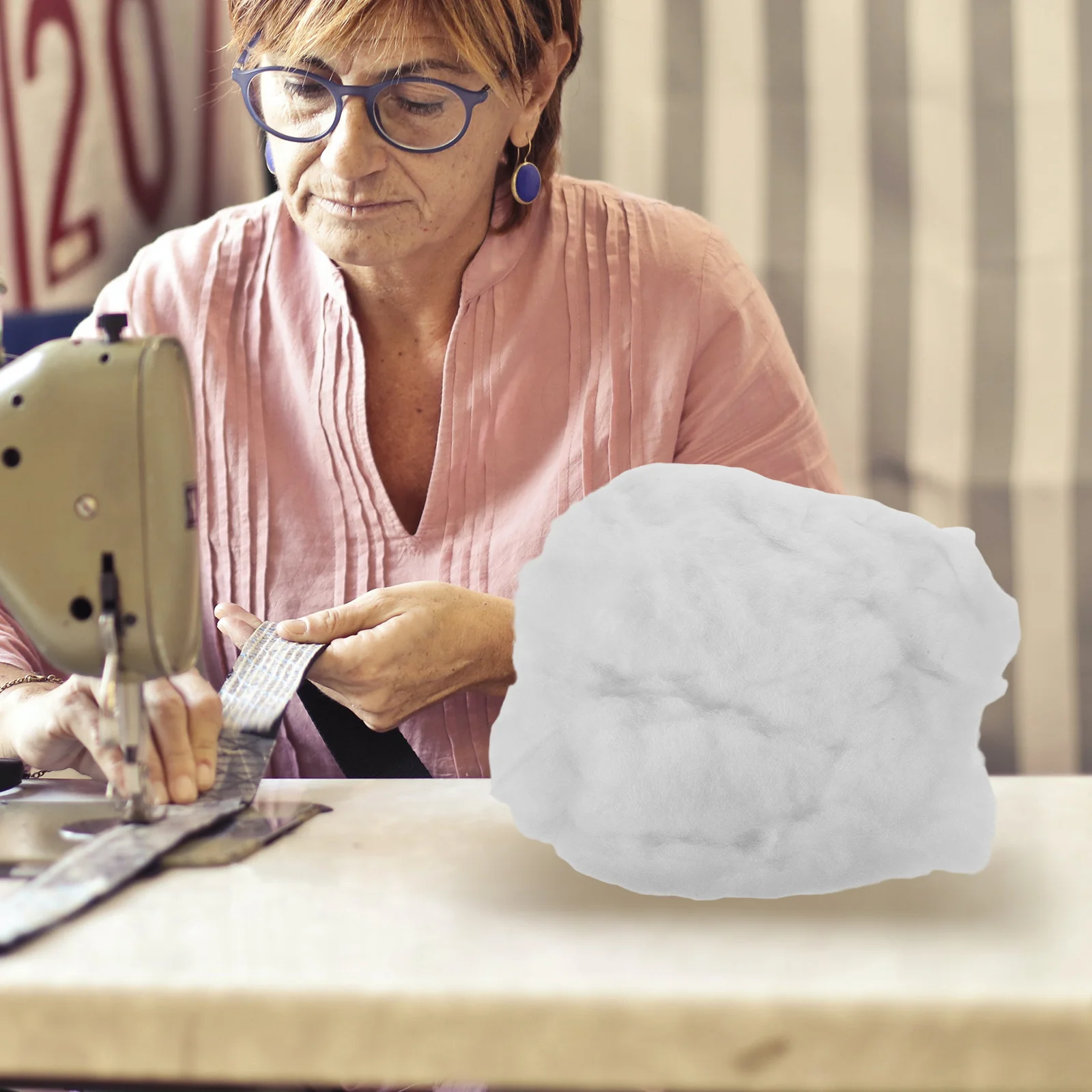 Relleno artesanal, relleno de fibra de algodón Artificial suave, algodón PP 3D resistente para relleno de almohada, cojín, viajes de oficina