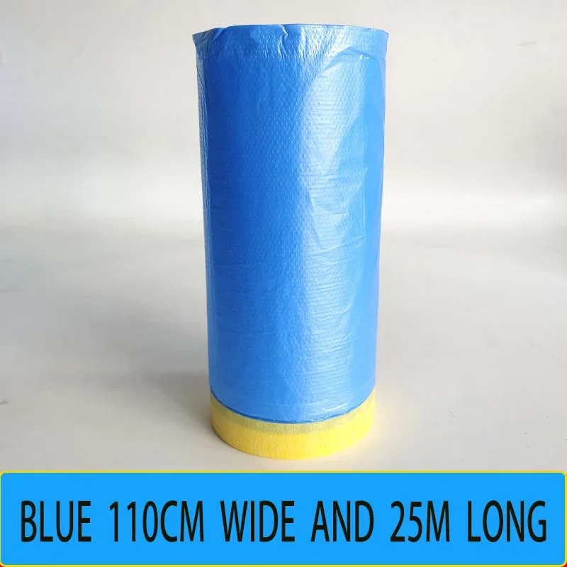 Car Plastic Masking Film Pre-taped Protective Masking Film Adhesive Automotive Paint Masking Film