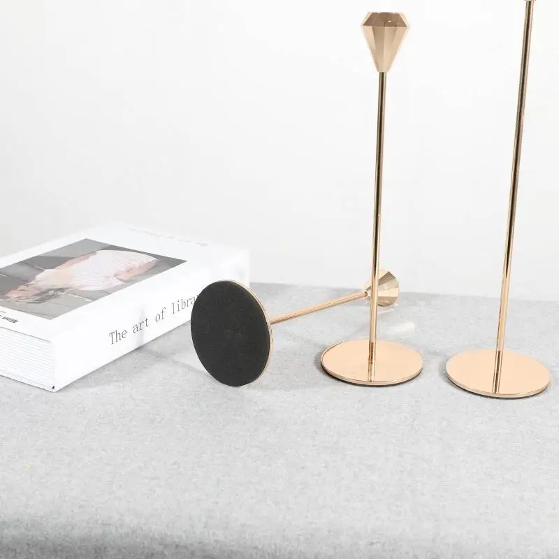 KX4B Metal Holders 3pcs/مجموعة شمعة زخرفية ديكور زفاف بسيط