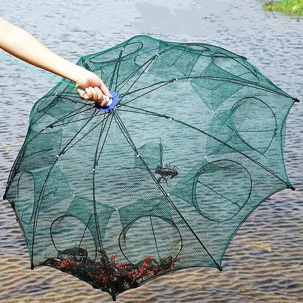 Automatic Portable Folding Fishing Net Umbrella Type Cage Fishing Accessories For Fish Crab Lobster Shrimp