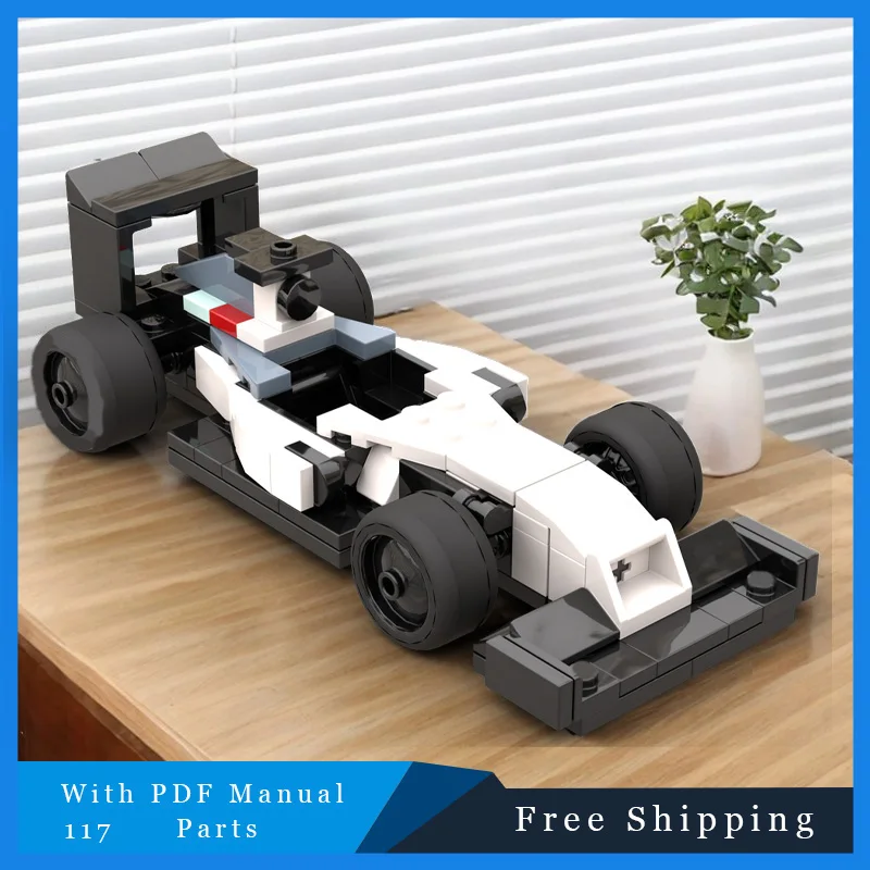 117-teiliges kreatives weißes Sportwagenmodell Urban Speed Supercar Modulare Technologie Geburtstag Weihnachten Geschenk Montage Kinderspielzeug