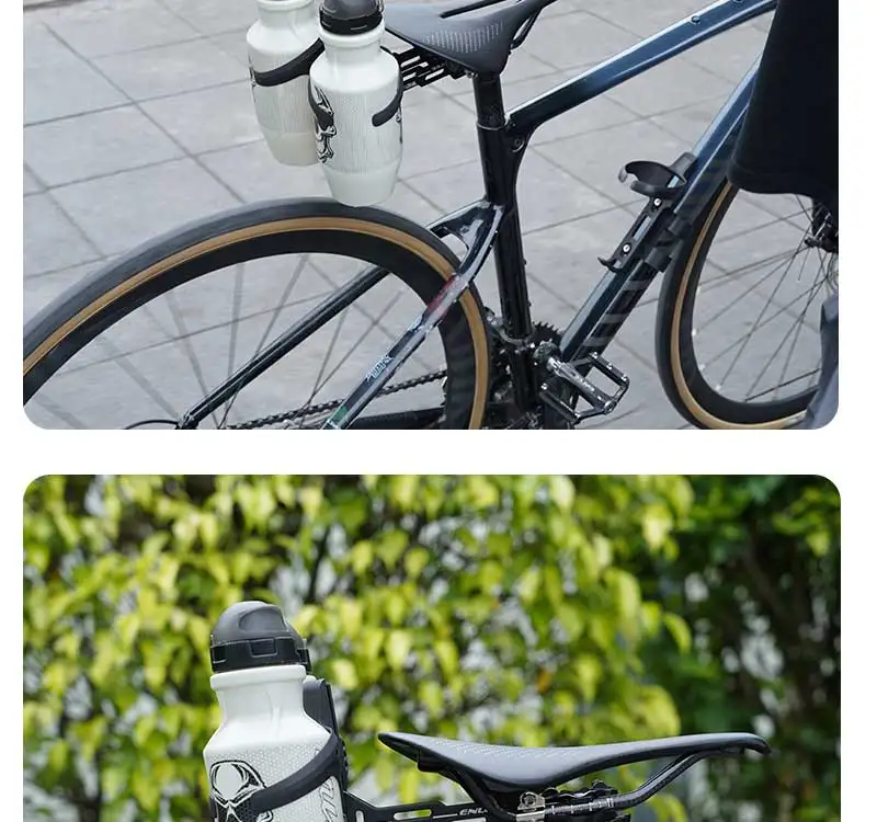ENLEE Doppel Tasse Fahrrad Wasser Flasche Käfig Sattel Verlängerung Halter Radfahren Wasserkocher Klammern MTB Rennrad Zubehör Teile – Detail 22