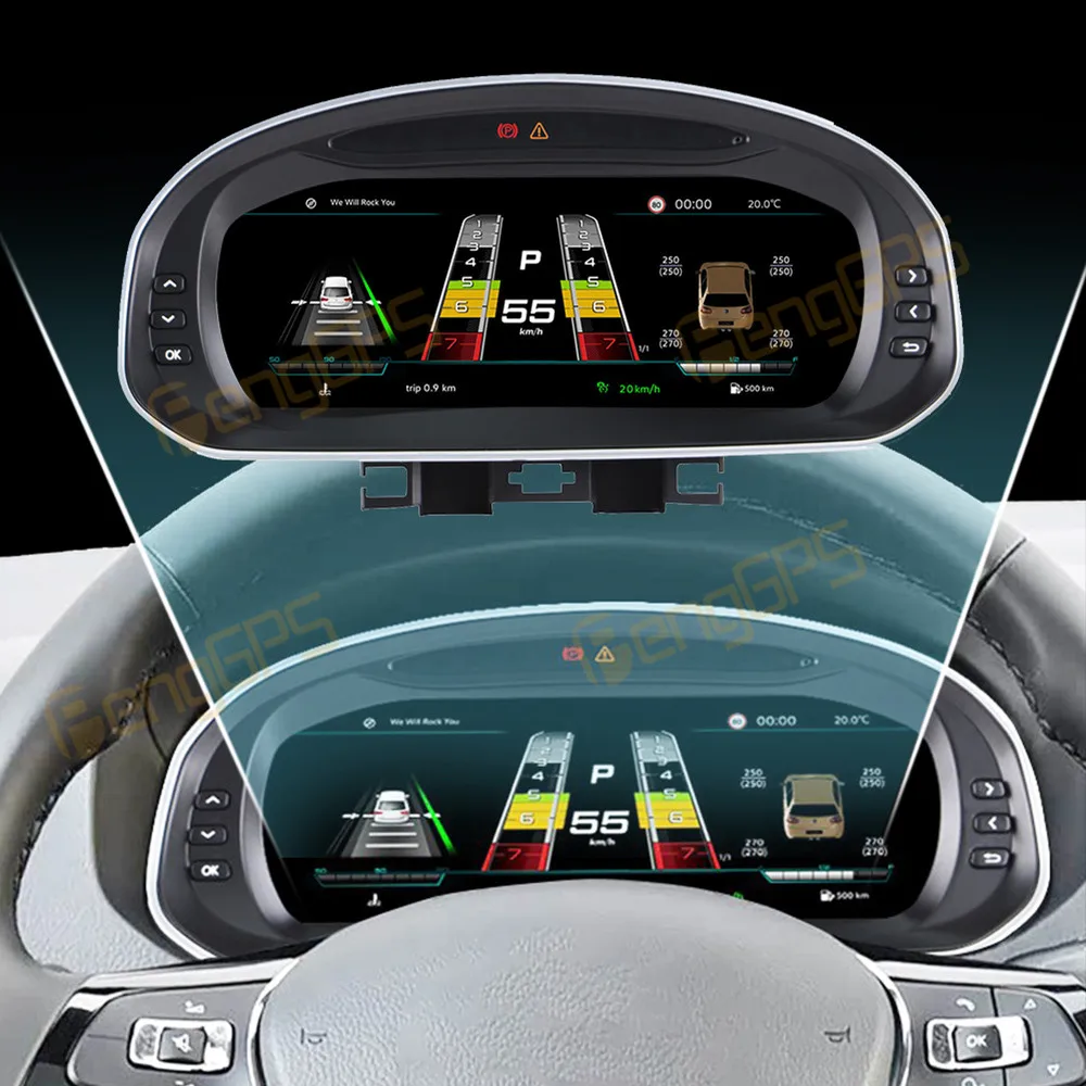 

For Volkswagen Jetta 2013-2019 Car LCD Dashboard Digital Cluster Virtual Cockpit Instrument Speedometer Multifunctional