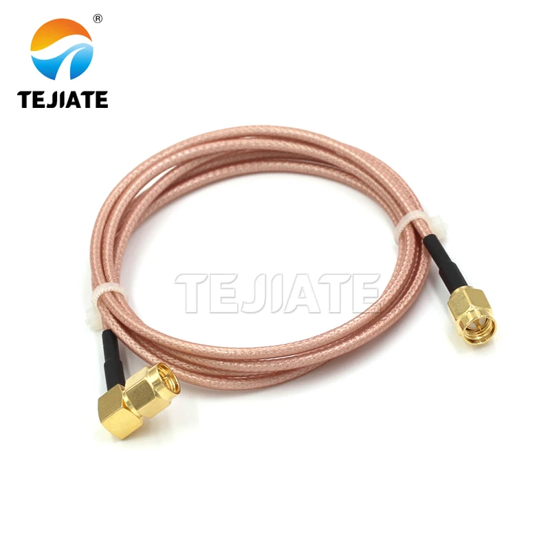 1PCS SMA adapter cable RF cable RG316 extension cable SMA bent male to SMA connection cable SMA bent straight male