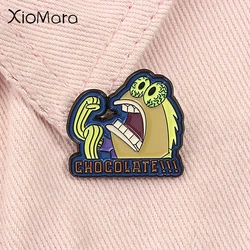 Anime Character Cartoon Fish Enamel Pin Chocolate Tom Funny Metal Brooch Lapel Badge Jewelry Accessories Gifts For Kids Friends