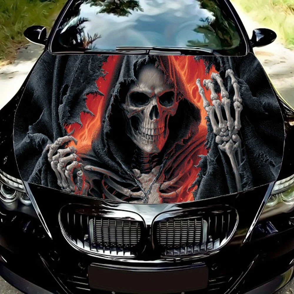 

Grim Reaper Hands Tore Open the Black Одежда ПВХ Автомобильные виниловые обертки, самоклеящаяся водонепроницаемая наклейка на капот автомобиля, украшения автомобиля