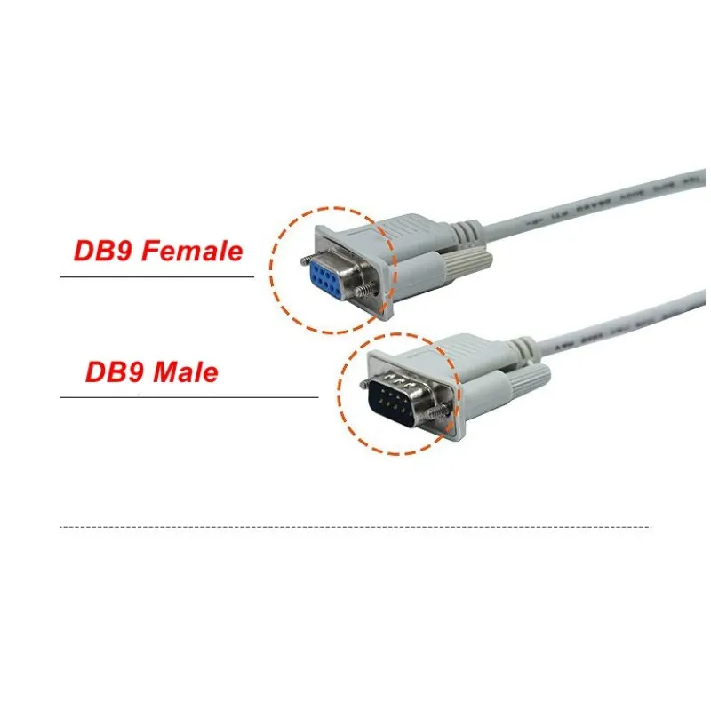 Male to Female DB9 9 Pin Connector Serial cable Female to Female  Extension Adapter Data Cable