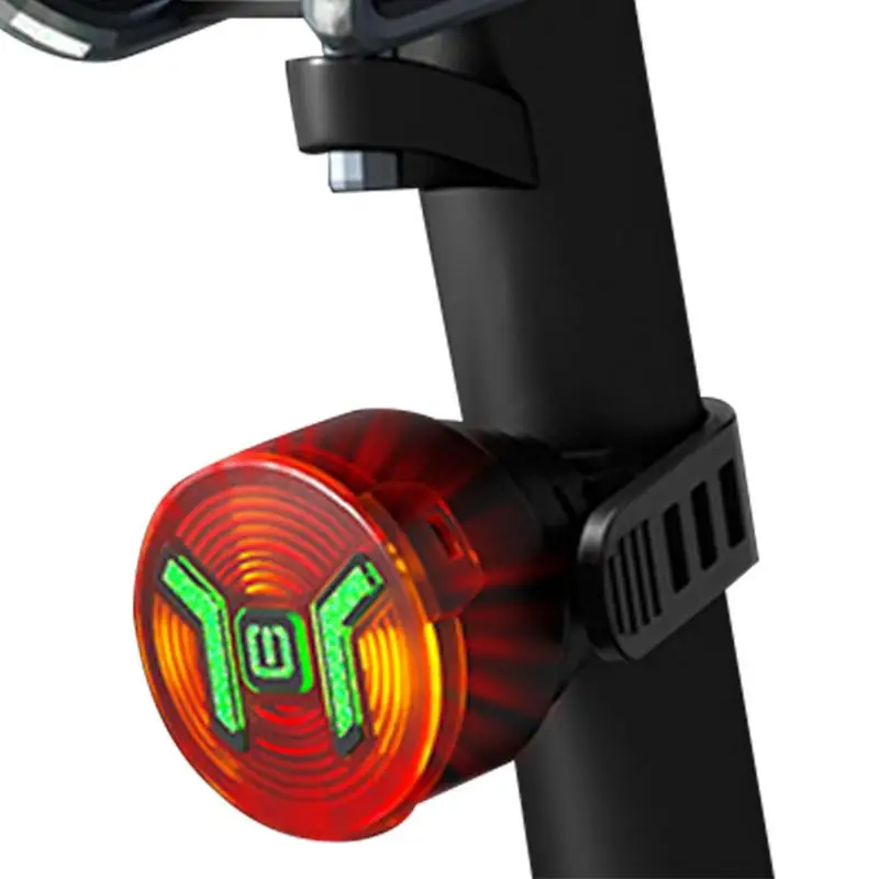 Bicycle Smart Brake Sensing Light Waterproof Charging Cycling Taillight Night Riding High Brightness Bike Rear Light Accessories