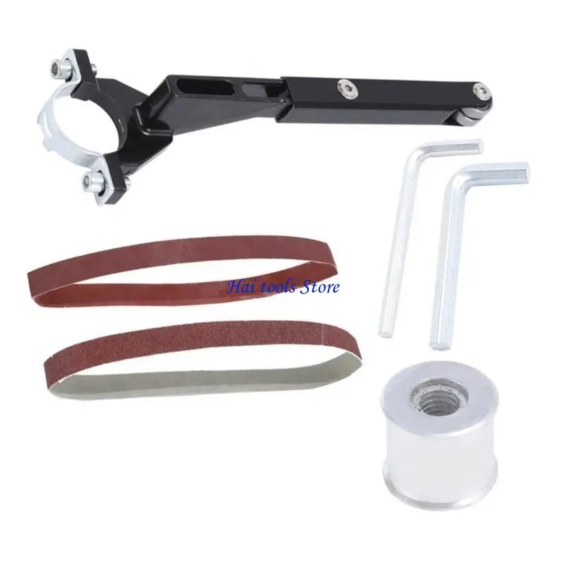 

X37E Belt Sander Attachment Adapter Angled Grinder Sanding Support Tool Pipe Tube Brackets Accessories Polishing Belt
