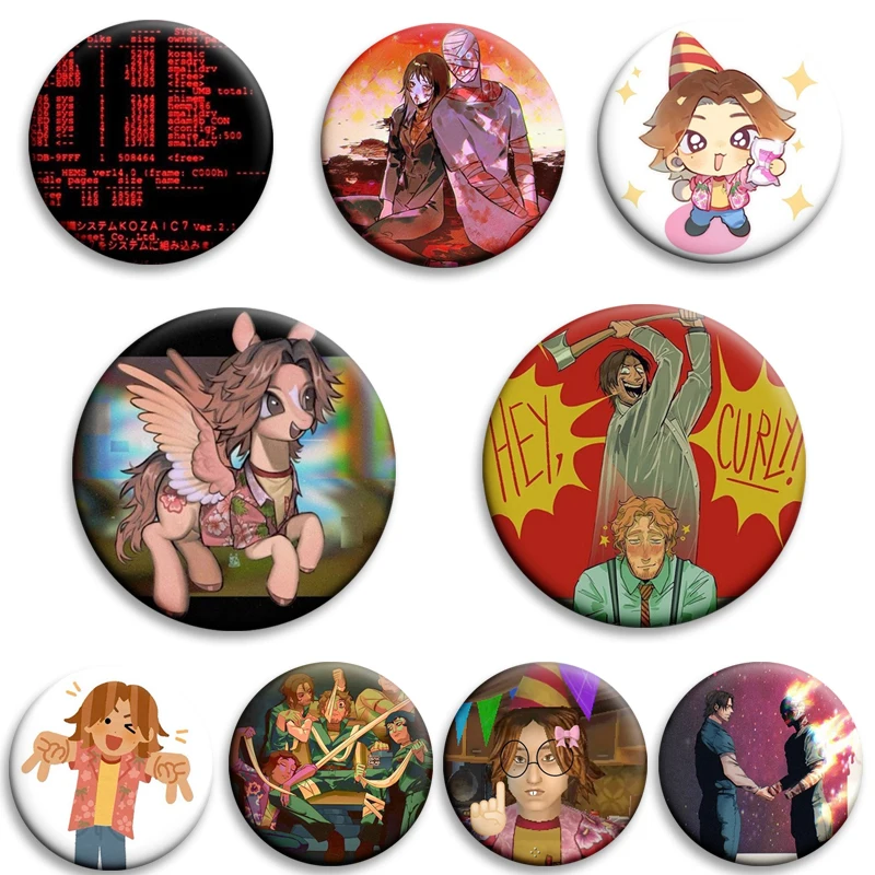 

32/50mm Hot Game Mouthwashing Anime Button Pins Anya Daisuke Kawaii Brooch Round Badge Backpack Clothing Decor Accessories Gifts
