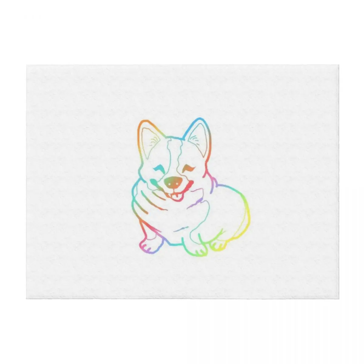 

Holographic fat corgi magnet Throw Blanket Bed covers Bed Hair Blankets