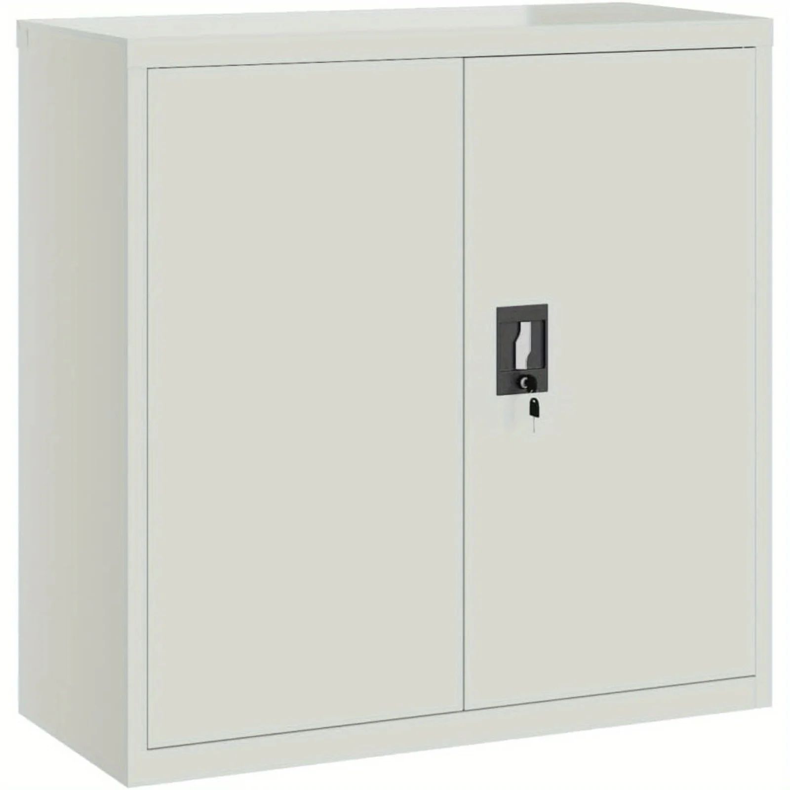 Office Cabinet with 2 Doors Gray 35.4” Steel