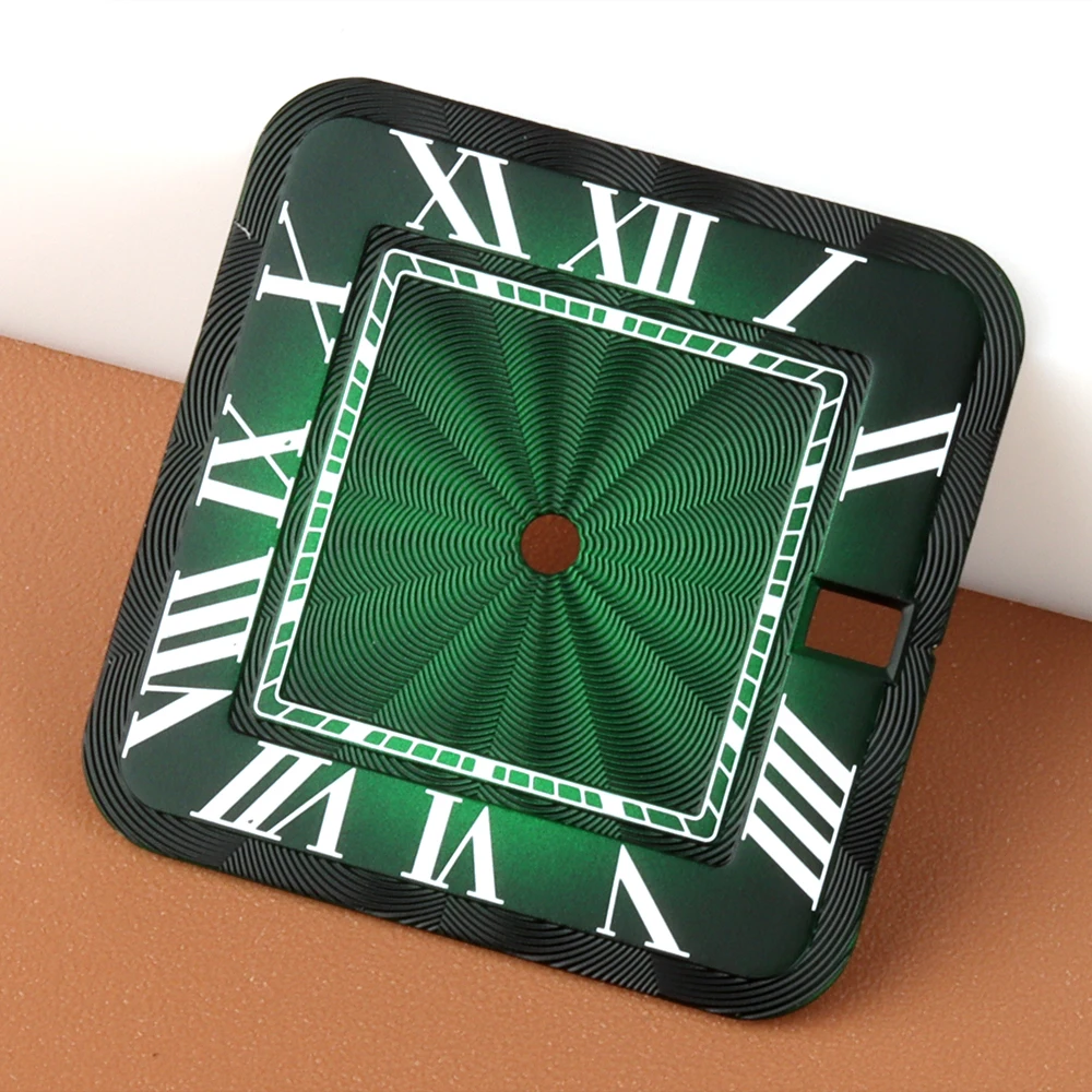 

27mm NH35 Dial Square Roman Watch Face For Santos Case NH35 NH36 NH38 Automatic Movement Stainless Steel Watch Dial Watch Parts