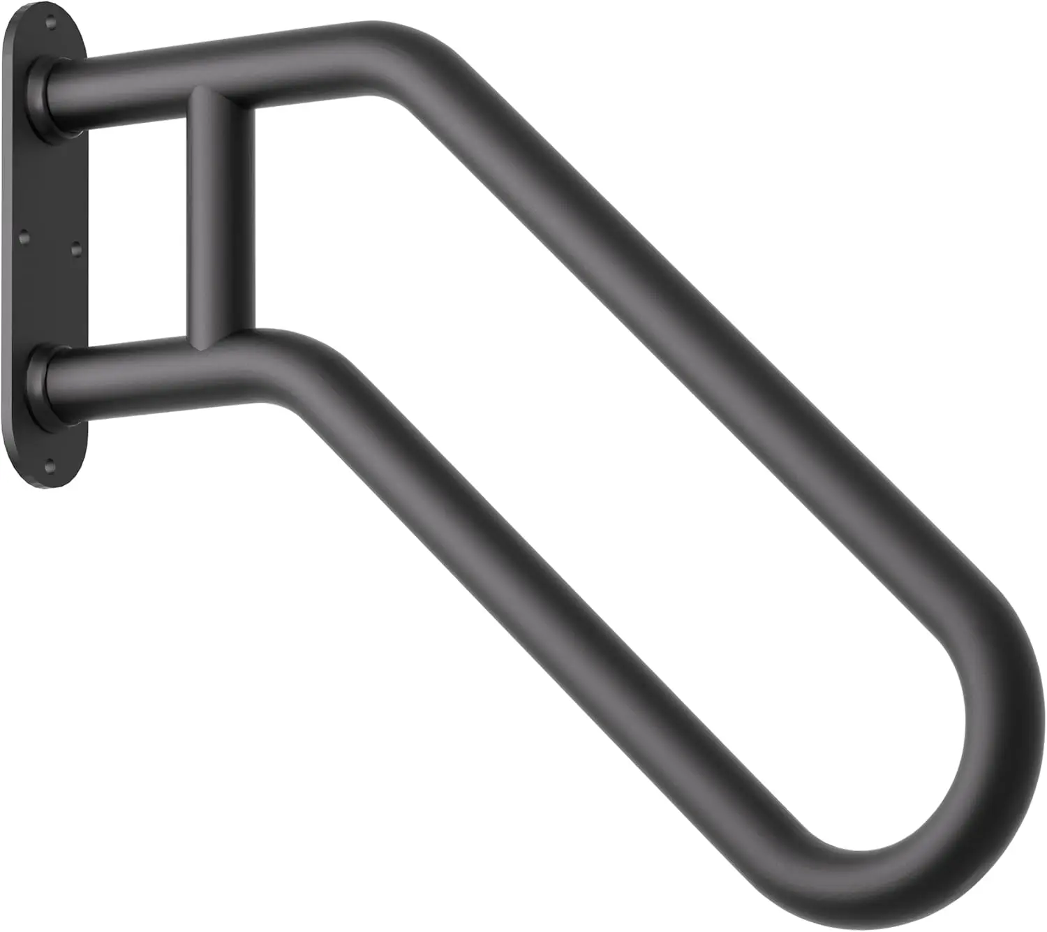 

Heavy-Duty Wrought Iron Hand Rails for Outdoor Steps, Garage, Porch, Deck & Garden - 26" U-Shaped Railing